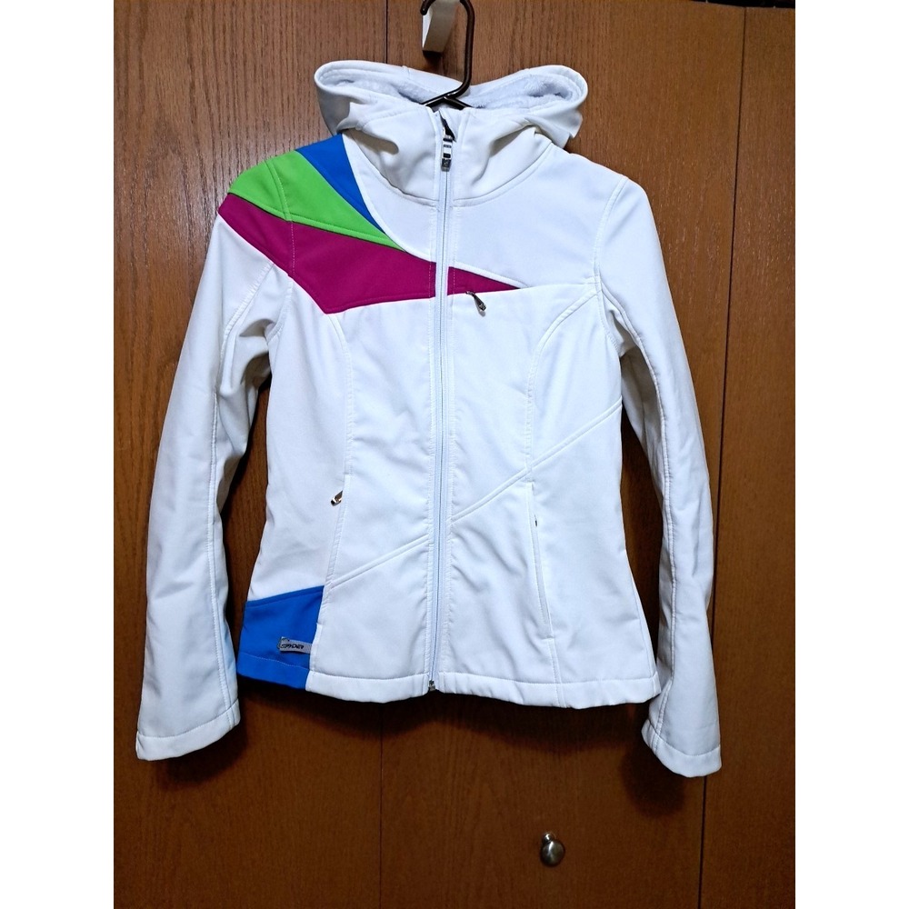 Spyder Women's Activewear Jacket Full Zipper Hooded Zipped Pockets Long SleeveXS